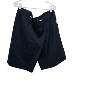 Old Navy XL Baggy Bermuda Shorts Navy Linen Blend NWT